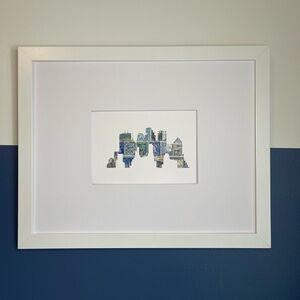 Minneapolis Skyline Postage Stamp Art